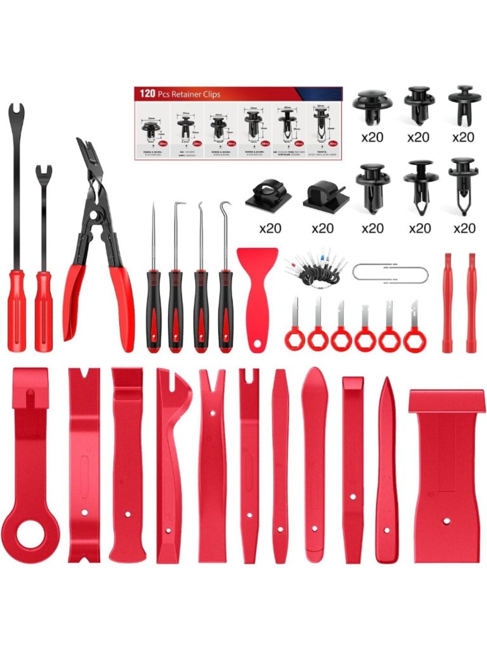 200Pcs Trim Removal Tool Set | Auto Push Pin Clips & Fasteners for Car Panels
